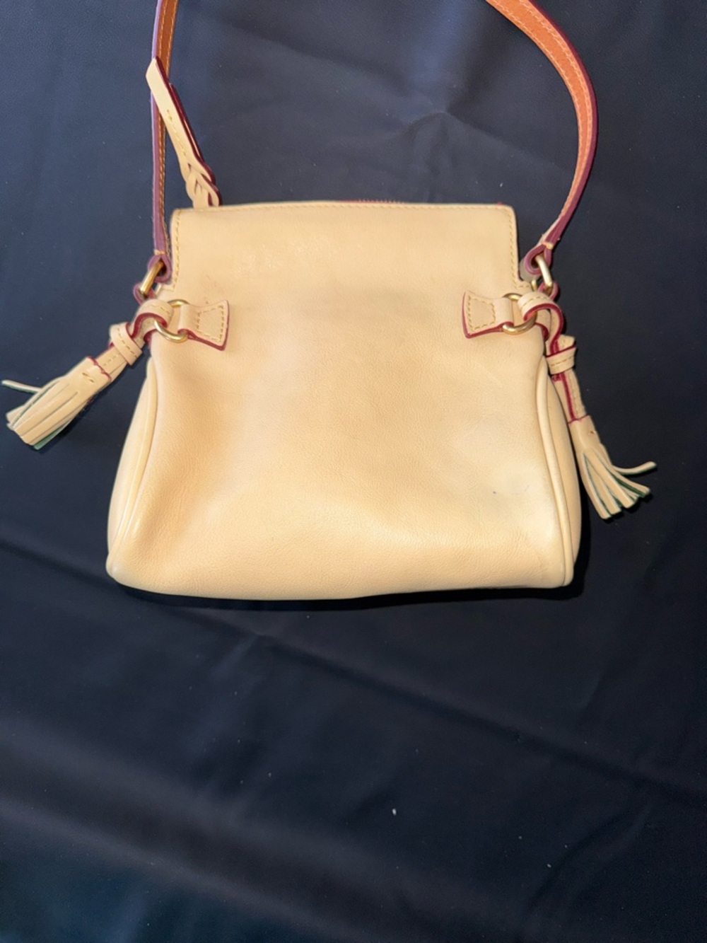 Dooney & Bourke Cream Florentine Nano Crossbody EUC - Picture 7 of 14